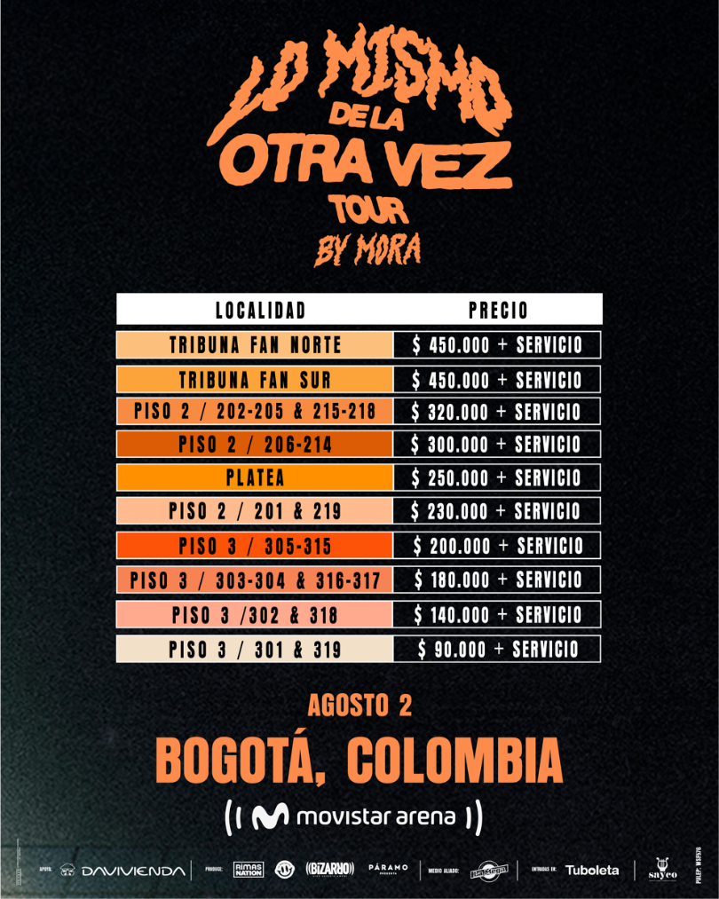 MORA regresa a Colombia con "Lo Mismo de la otra vez Tour" en es lo mazzz