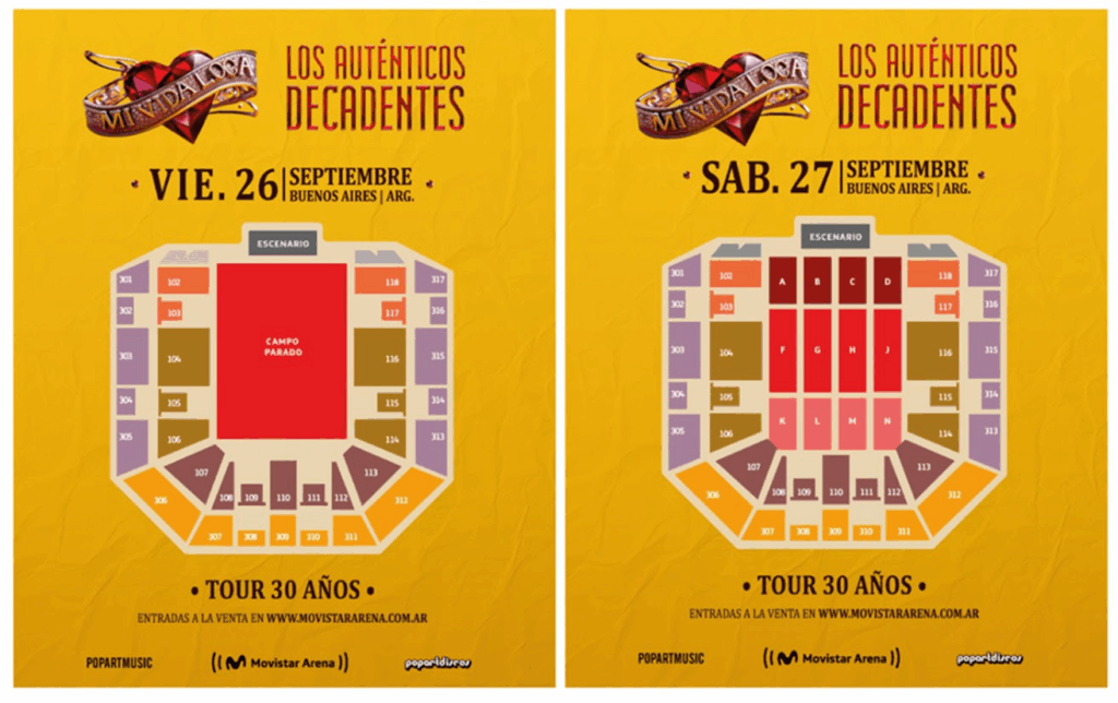 "Mi vida loca tour" los auténticos decadentes en es lo mazzz