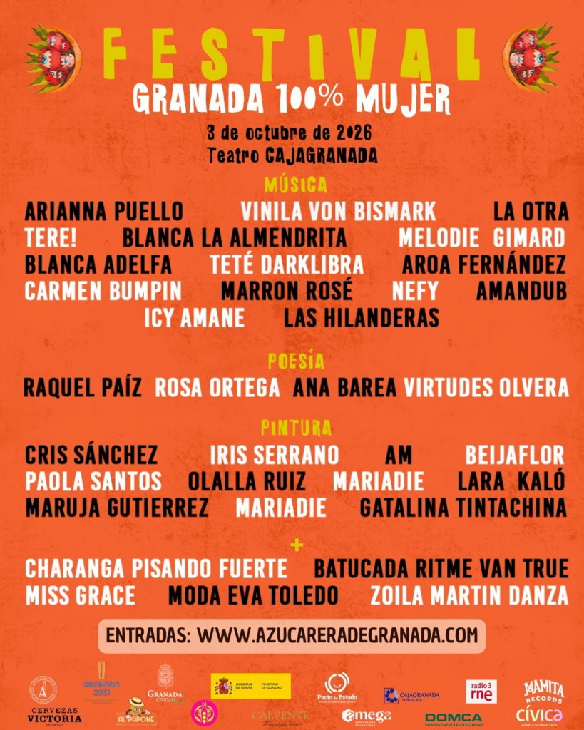 Festival Granada 100% Mujer celebra su edición más ambiciosa con más de 100 artistas y nuevas disciplinas creativas